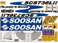 Комплект наклеек КМУ SOOSAN SCS736 Комплект наклеек КМУ SOOSAN SCS736